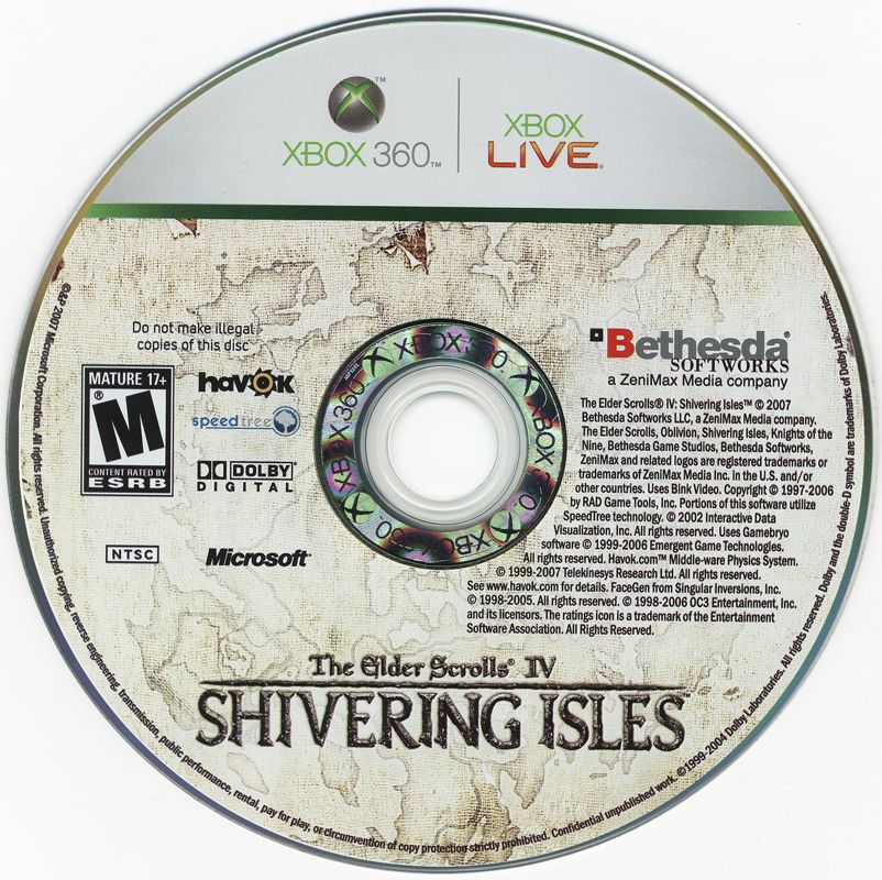 The Elder Scrolls IV: Shivering Isles | Xbox 360 | physical media | Region: North America | source-country=United States | Data by MobyGames.com
