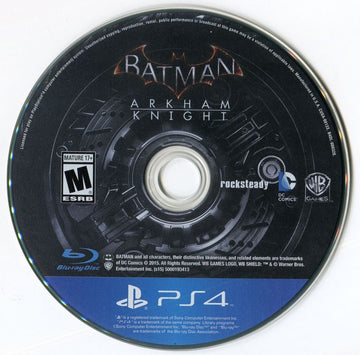 
Batman: Arkham Knight | PlayStation 4 | physical media | Region: North America | source-country=Canada,United States | Data by MobyGames.com