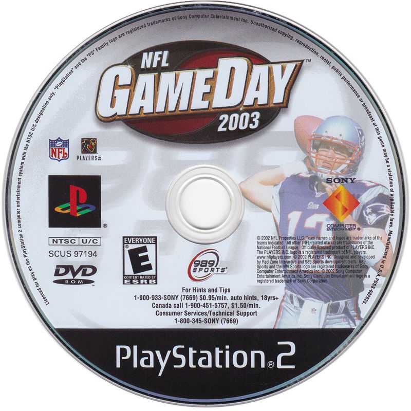 NFL GameDay 2003 | PlayStation 2 | physical media | region=North America | source-country=Canada,United States | zypher-v2 | moby-4b4db03a697f | Data by MobyGames.com