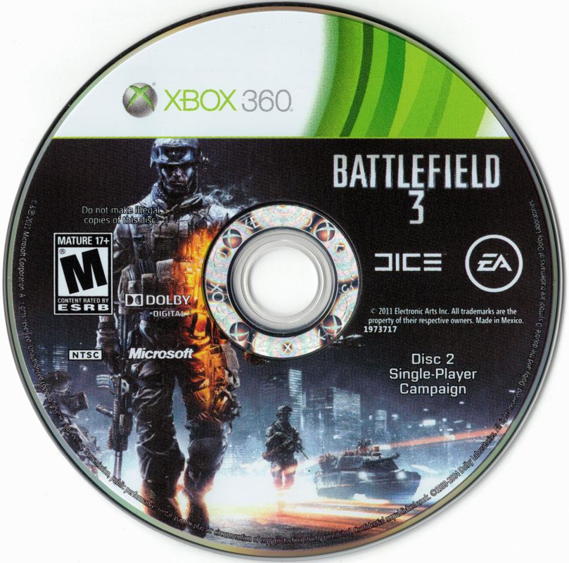 
Battlefield 3 | Xbox 360 | game disc 2 of 2 | Region: North America | source-country=United States | Data by MobyGames.com