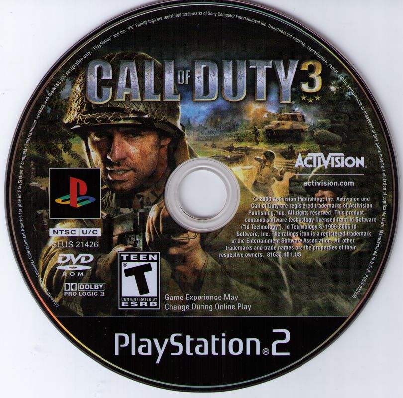 Call of Duty 3 | PlayStation 2 | physical media | region=North America | source-country=United States | zypher-v2 | moby-31742354c069 | Data by MobyGames.com
