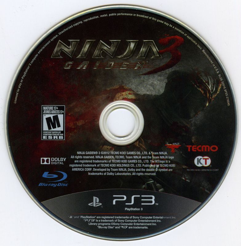 
Ninja Gaiden 3 | PlayStation 3 | physical media | Data by MobyGames.com