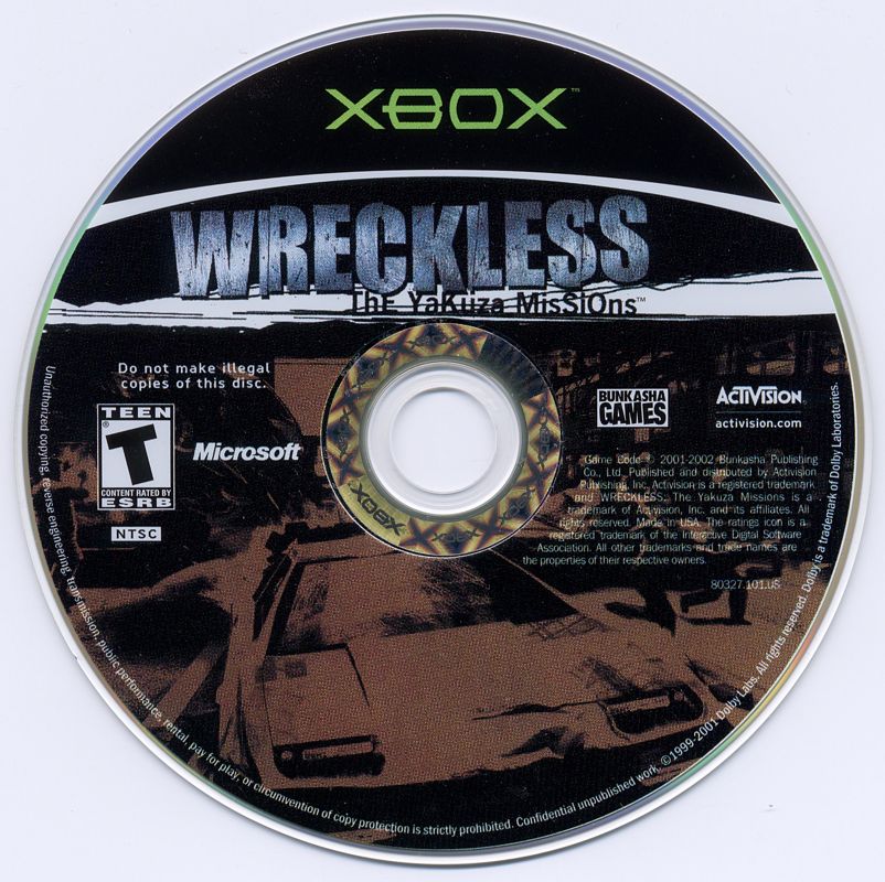 Wreckless: The Yakuza Missions | Xbox | physical media | region=North America | source-country=Canada,United States | zypher-v2 | moby-a524f3ee955a | Data by MobyGames.com
