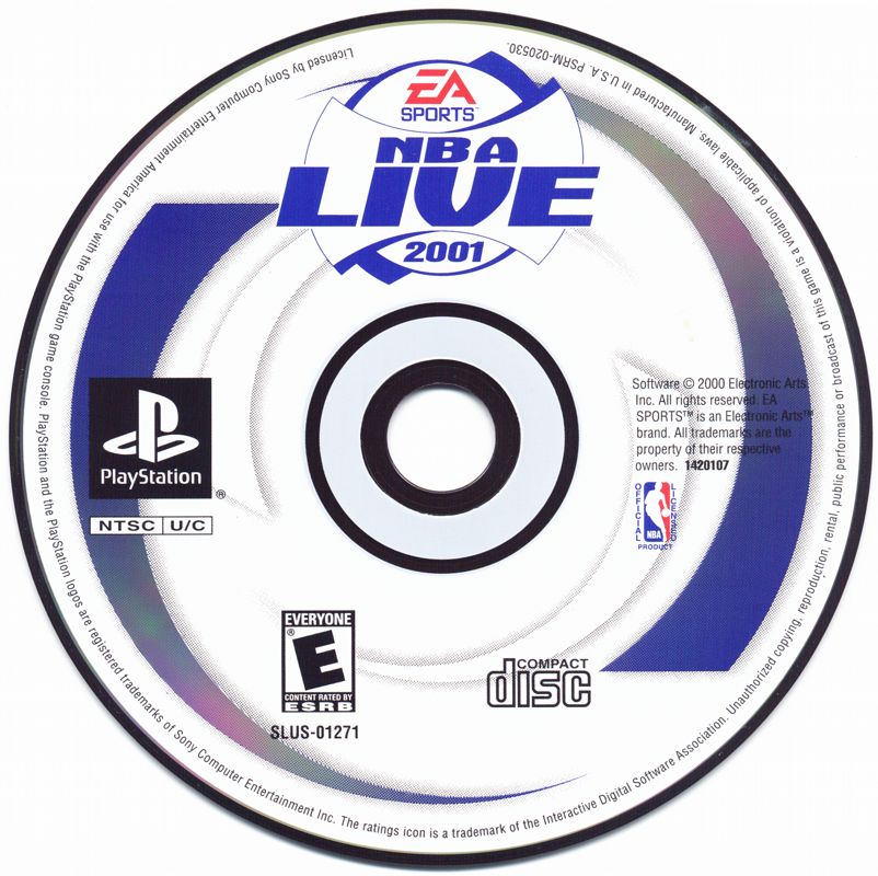 
NBA Live 2001 | PlayStation | physical media | Region: North America | source-country=United States | Data by MobyGames.com