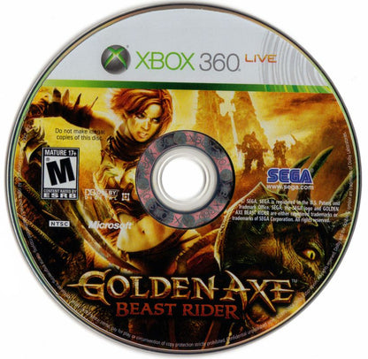 
Golden Axe: Beast Rider | Xbox 360 | game disc 1 of 1 | Region: North America | source-country=United States | Data by MobyGames.com
