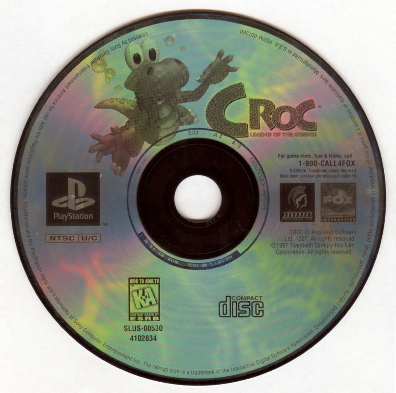 
Croc: Legend of the Gobbos | PlayStation | physical media | Data by MobyGames.com