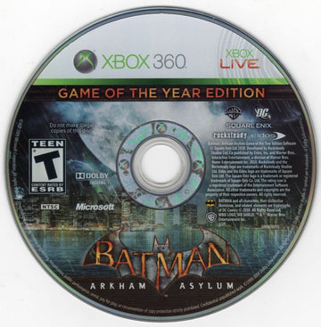 Batman: Arkham Asylum - Game of the Year Edition | Xbox 360 | physical media | region=North America | source-country=United States | zypher-v2 | moby-8be88467ba4a | Data by MobyGames.com