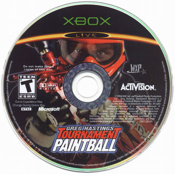 
Greg Hastings' Tournament Paintball | Xbox | physical media | Data by MobyGames.com