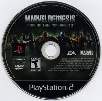 Marvel Nemesis: Rise of the Imperfects | PlayStation 2 | physical media | region=North America | source-country=Canada,United States | zypher-v2 | moby-2a754c9606a3 | Data by MobyGames.com