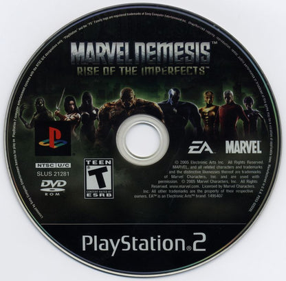 Marvel Nemesis: Rise of the Imperfects | PlayStation 2 | physical media | region=North America | source-country=Canada,United States | zypher-v2 | moby-2a754c9606a3 | Data by MobyGames.com