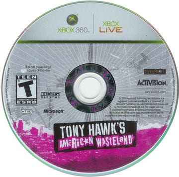 Tony Hawk's American Wasteland | Xbox 360 | physical media | region=North America | source-country=United States | zypher-v2 | moby-ce72c0578cf2 | Data by MobyGames.com