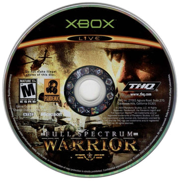 Full Spectrum Warrior | Xbox | physical media | region=North America | source-country=Canada,United States | zypher-v2 | moby-652e55e2235a | Data by MobyGames.com