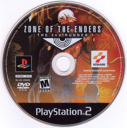 
Zone of the Enders: The 2nd Runner | PlayStation 2 | physical media | Region: North America | source-country=Canada,United States | Data by MobyGames.com