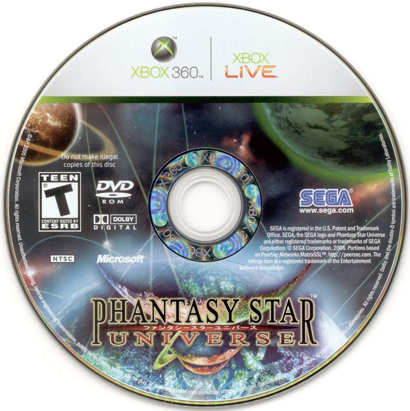 
Phantasy Star Universe | Xbox 360 | physical media | Region: North America | source-country=United States | Data by MobyGames.com