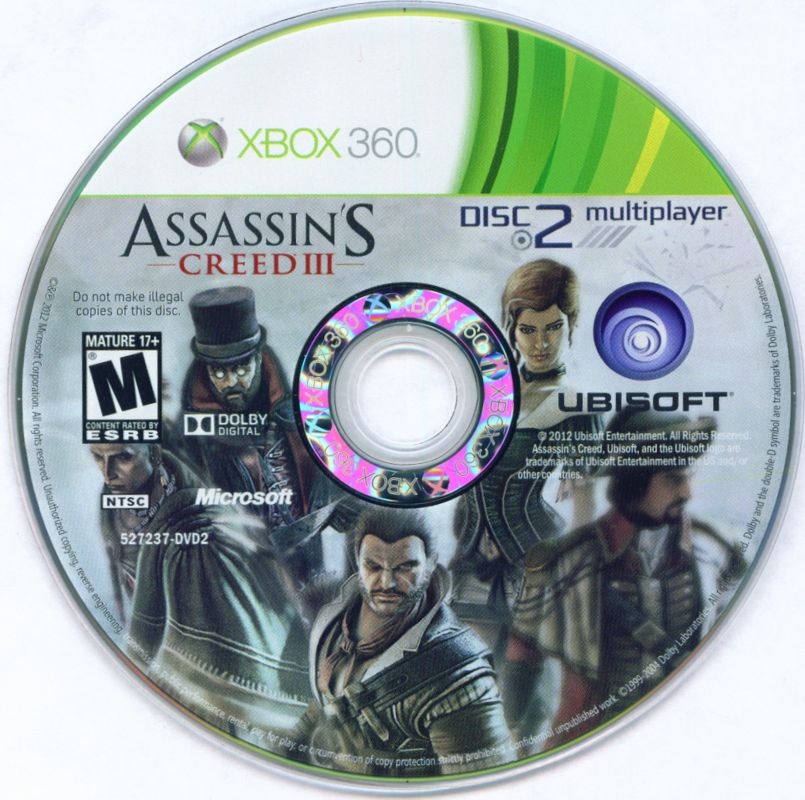 
Assassin's Creed III | Xbox 360 | game disc 2 of 2 | Data by MobyGames.com