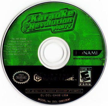 Karaoke Revolution: Party | GameCube | physical media | region=North America | source-country=Argentina,Brazil,Canada,Chile,Colombia,Mexico,United States,Uruguay | zypher-v2 | moby-22a4528757b0 | Data by MobyGames.com