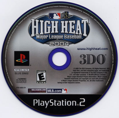 
High Heat Major League Baseball 2004 | PlayStation 2 | physical media | Region: North America | source-country=United States | Data by MobyGames.com