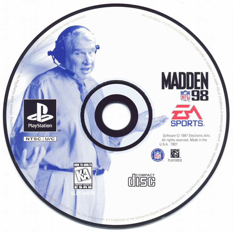 Madden NFL 98 | PlayStation | physical media | region=North America | source-country=United States | zypher-v2 | moby-9da038bf6d65 | Data by MobyGames.com