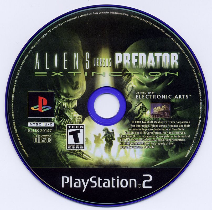 Aliens Versus Predator: Extinction | PlayStation 2 | physical media | region=North America | source-country=Canada,United States | zypher-v2 | moby-093327e4f7c2 | Data by MobyGames.com