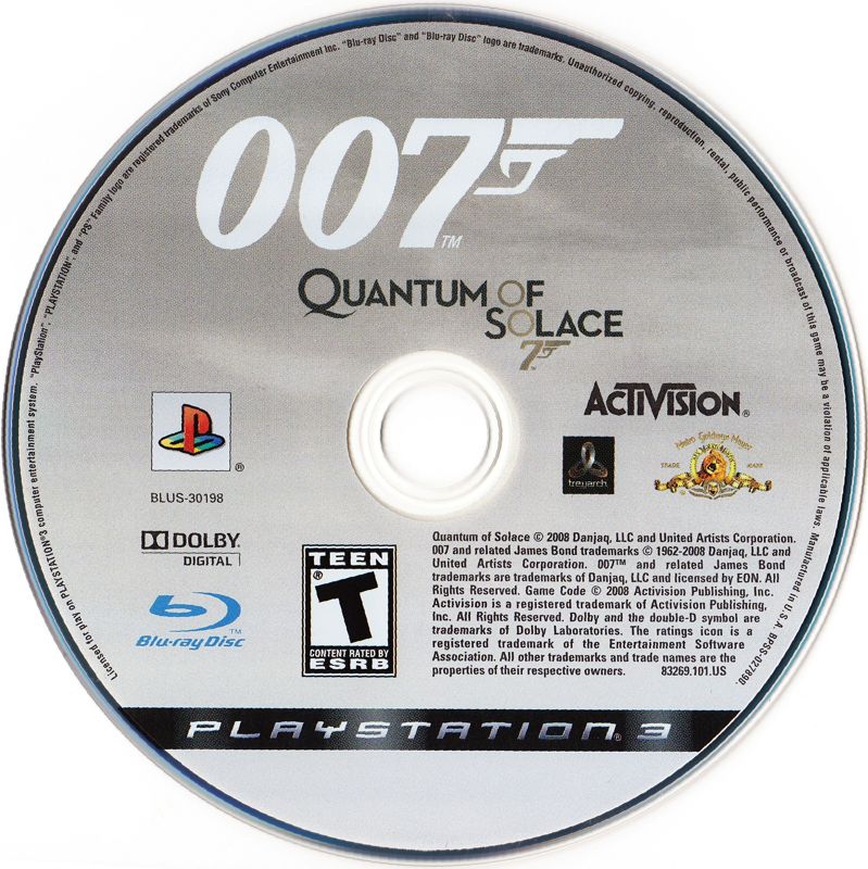
007: Quantum of Solace | PlayStation 3 | physical media | Data by MobyGames.com