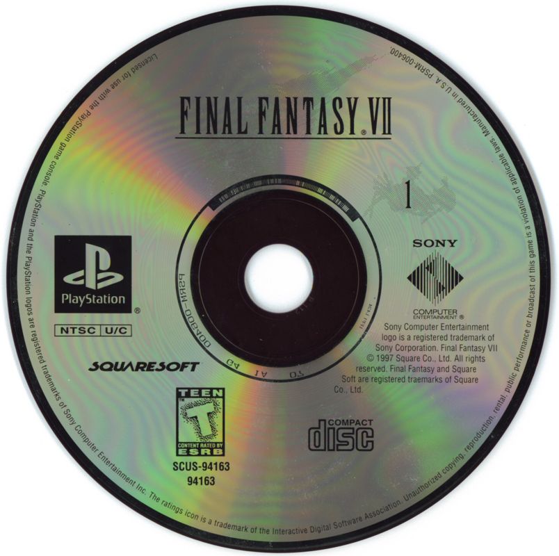 
Final Fantasy VII | PlayStation | physical media | Region: North America | edition=greatest hits | source-country=United States | Data by MobyGames.com