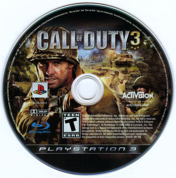 
Call of Duty 3 | PlayStation 3 | physical media | Data by MobyGames.com