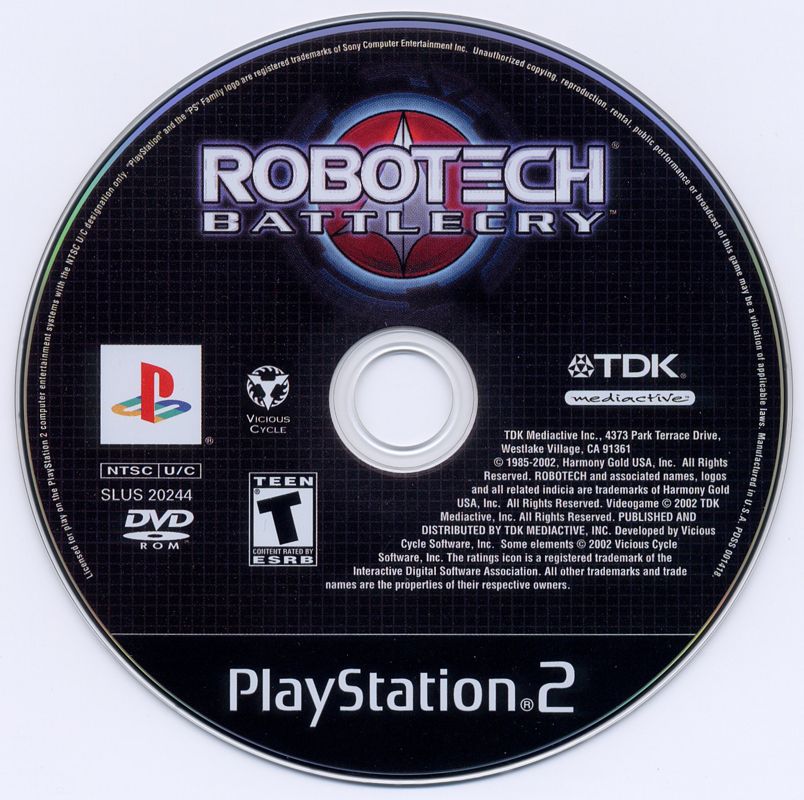 
Robotech: Battlecry | PlayStation 2 | physical media | Region: North America | source-country=Canada,United States | Data by MobyGames.com