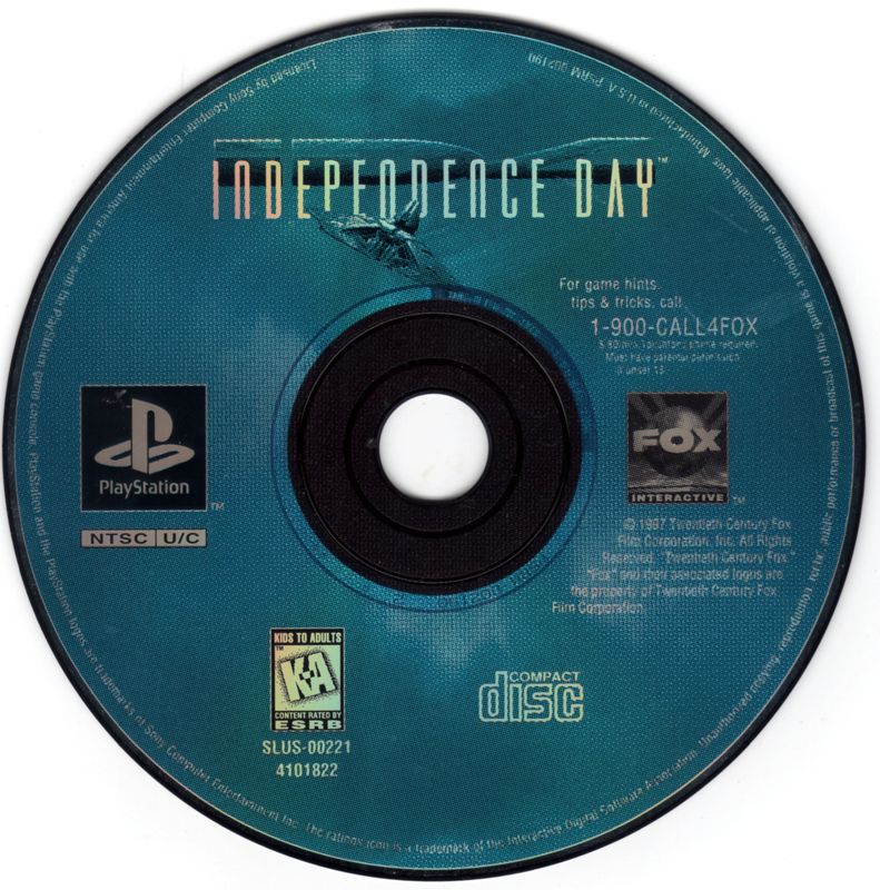 Independence Day | PlayStation | physical media | region=North America | source-country=United States | zypher-v2 | moby-1b9e65001ddf | Data by MobyGames.com