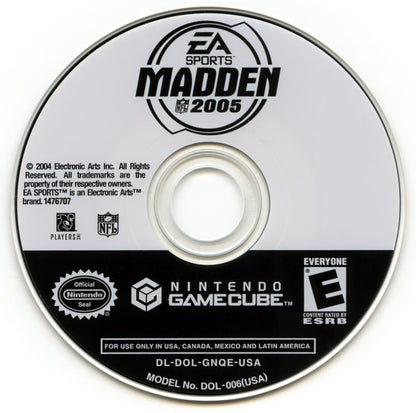 Madden NFL 2005 | GameCube | physical media | region=North America | source-country=Canada,United States | zypher-v2 | moby-7ba0a6e67edc | Data by MobyGames.com