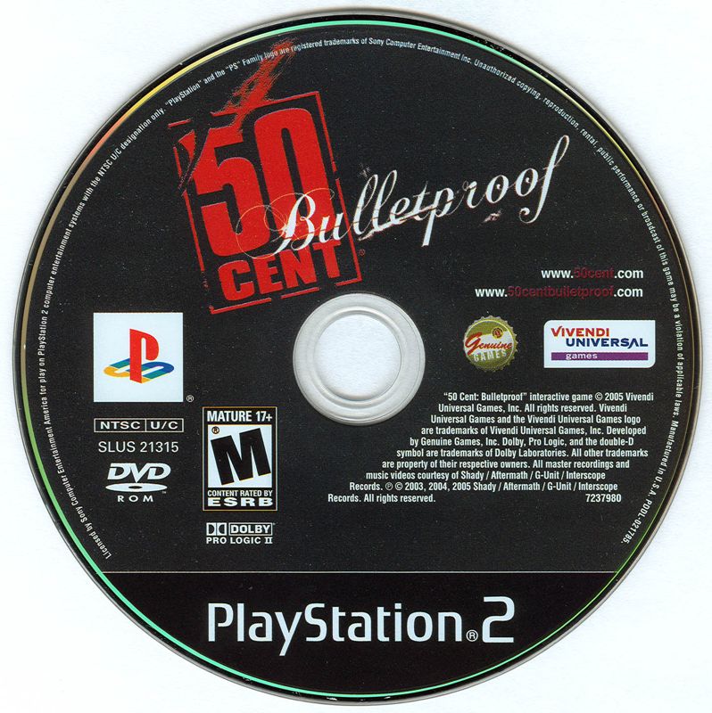 
50 Cent: Bulletproof | PlayStation 2 | physical media | Data by MobyGames.com