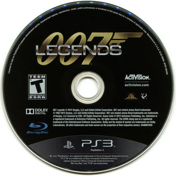 
007: Legends | PlayStation 3 | physical media | Data by MobyGames.com