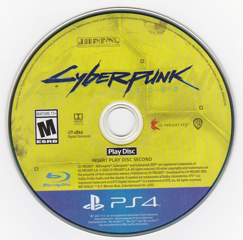 
Cyberpunk 2077 | PlayStation 4 | game disc 2 of 2 | Data by MobyGames.com