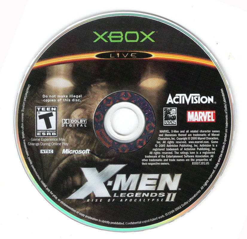 
X-Men: Legends II - Rise of Apocalypse | Xbox | physical media | Region: North America | source-country=Canada,United States | Data by MobyGames.com