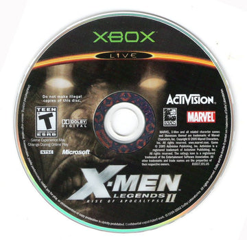 
X-Men: Legends II - Rise of Apocalypse | Xbox | physical media | Region: North America | source-country=Canada,United States | Data by MobyGames.com