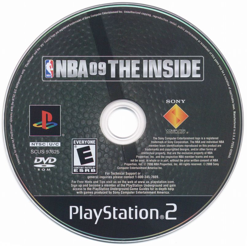 NBA 09: The Inside | PlayStation 2 | physical media | region=North America | source-country=United States | zypher-v2 | moby-5b44b898667a | Data by MobyGames.com