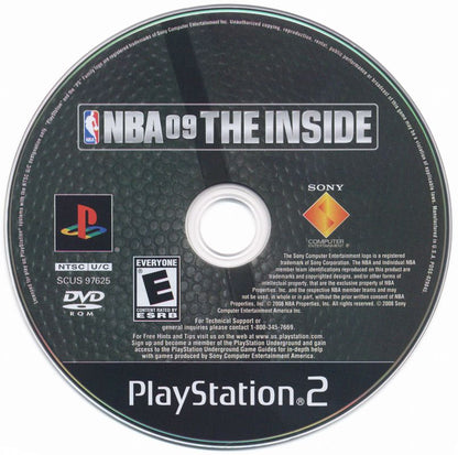 NBA 09: The Inside | PlayStation 2 | physical media | region=North America | source-country=United States | zypher-v2 | moby-5b44b898667a | Data by MobyGames.com