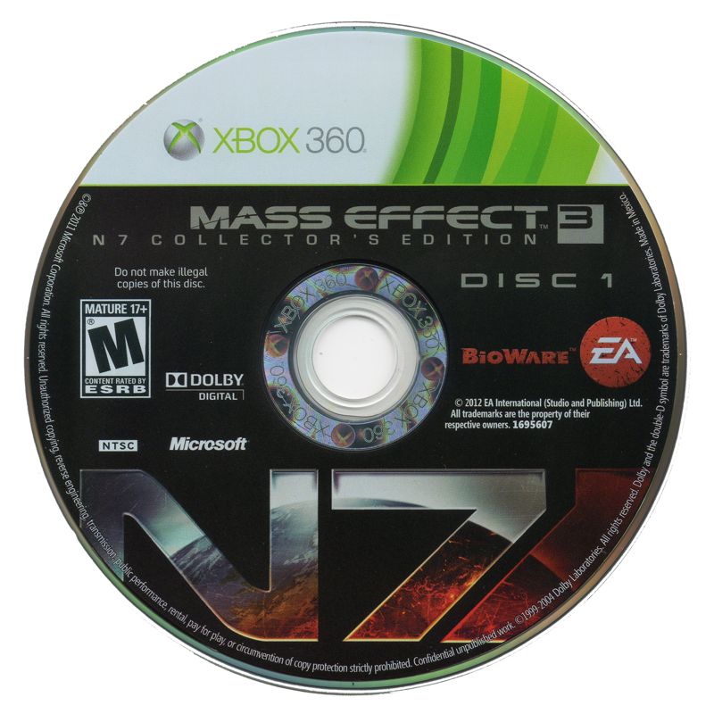 Mass Effect 3 (N7 Collector's Edition) | Xbox 360 | physical media | Region: North America | source-country=Canada,United States | Data by MobyGames.com