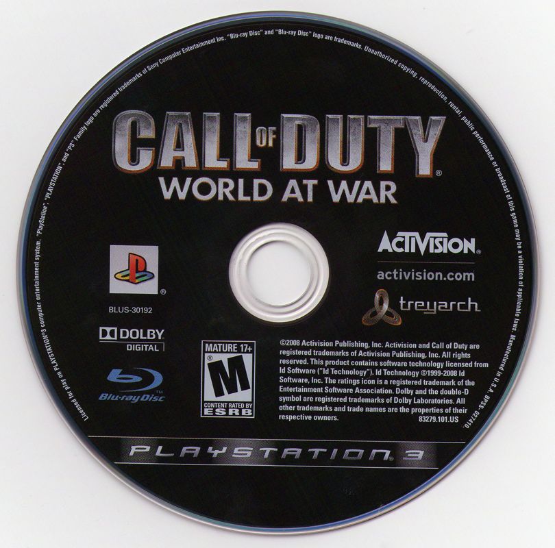 Call of Duty: World at War | PlayStation 3 | physical media | region=North America | source-country=United States | zypher-v2 | moby-89d9237d33e1 | Data by MobyGames.com