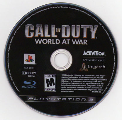 Call of Duty: World at War | PlayStation 3 | physical media | region=North America | source-country=United States | zypher-v2 | moby-89d9237d33e1 | Data by MobyGames.com