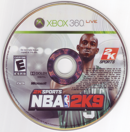 NBA 2K9 | Xbox 360 | physical media | region=North America | source-country=United States | zypher-v2 | moby-7a729b28932c | Data by MobyGames.com