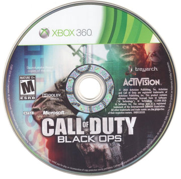 
Call of Duty: Black Ops | Xbox 360 | game disc 1 of 1 | Region: North America | source-country=United States | Data by MobyGames.com