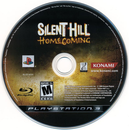Silent Hill: Homecoming | PlayStation 3 | physical media | region=North America | source-country=Canada,United States | zypher-v2 | moby-d2cc64df8453 | Data by MobyGames.com