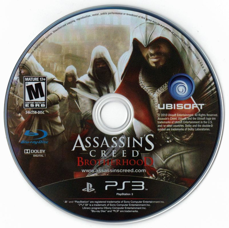 Assassin's Creed: Brotherhood | PlayStation 3 | physical media | region=North America | source-country=United States | zypher-v2 | moby-dd386d36f508 | Data by MobyGames.com
