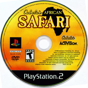 
Cabela's African Safari | PlayStation 2 | physical media | Region: North America | source-country=United States | Data by MobyGames.com