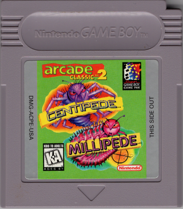 
Arcade Classic 2: Centipede / Millipede | Game Boy | game disc 1 of 1 | Data by MobyGames.com