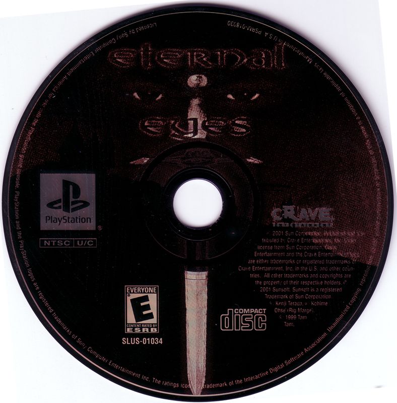 
Eternal Eyes | PlayStation | physical media | Region: North America | source-country=United States | Data by MobyGames.com