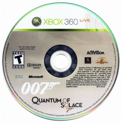 007: Quantum of Solace | Xbox 360 | physical media | region=North America | source-country=United States | zypher-v2 | moby-1468738502eb | Data by MobyGames.com