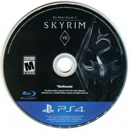 
The Elder Scrolls V: Skyrim VR | PlayStation 4 | game disc 1 of 1 | Data by MobyGames.com