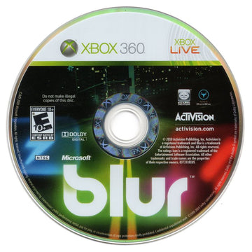 Blur | Xbox 360 | game disc 1 of 1 | region=North America | source-country=United States | zypher-v2 | moby-f3b71b935b2d | Data by MobyGames.com