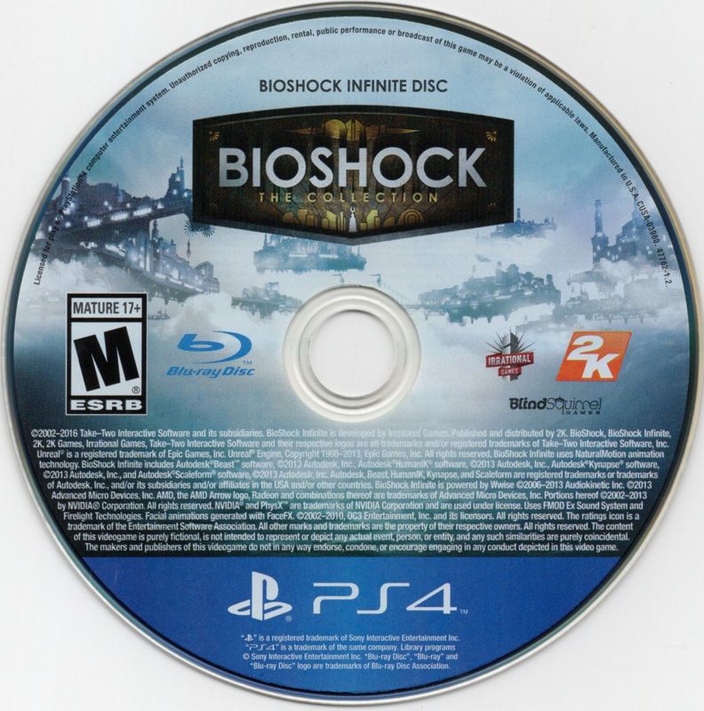 BioShock: The Collection | PlayStation 4 | game disc 2 of 2 | Data by MobyGames.com